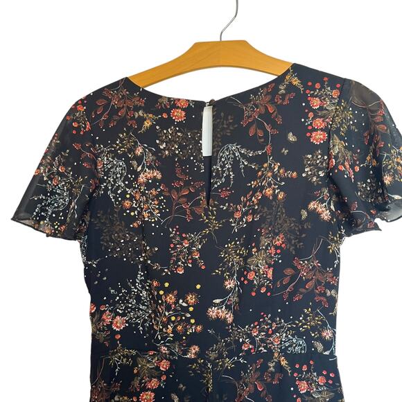 Modcloth Embellished to Perfection Black Floral Beaded Sequin A-Line Midi Dress - Picture 7 of 13